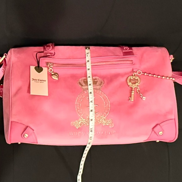 🔑💖 Classic Juicy Lover Weekender Love Potion Pink Velour Duffle Bag - Picture 16 of 16